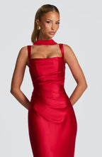 Simone Maxi Dress - Red