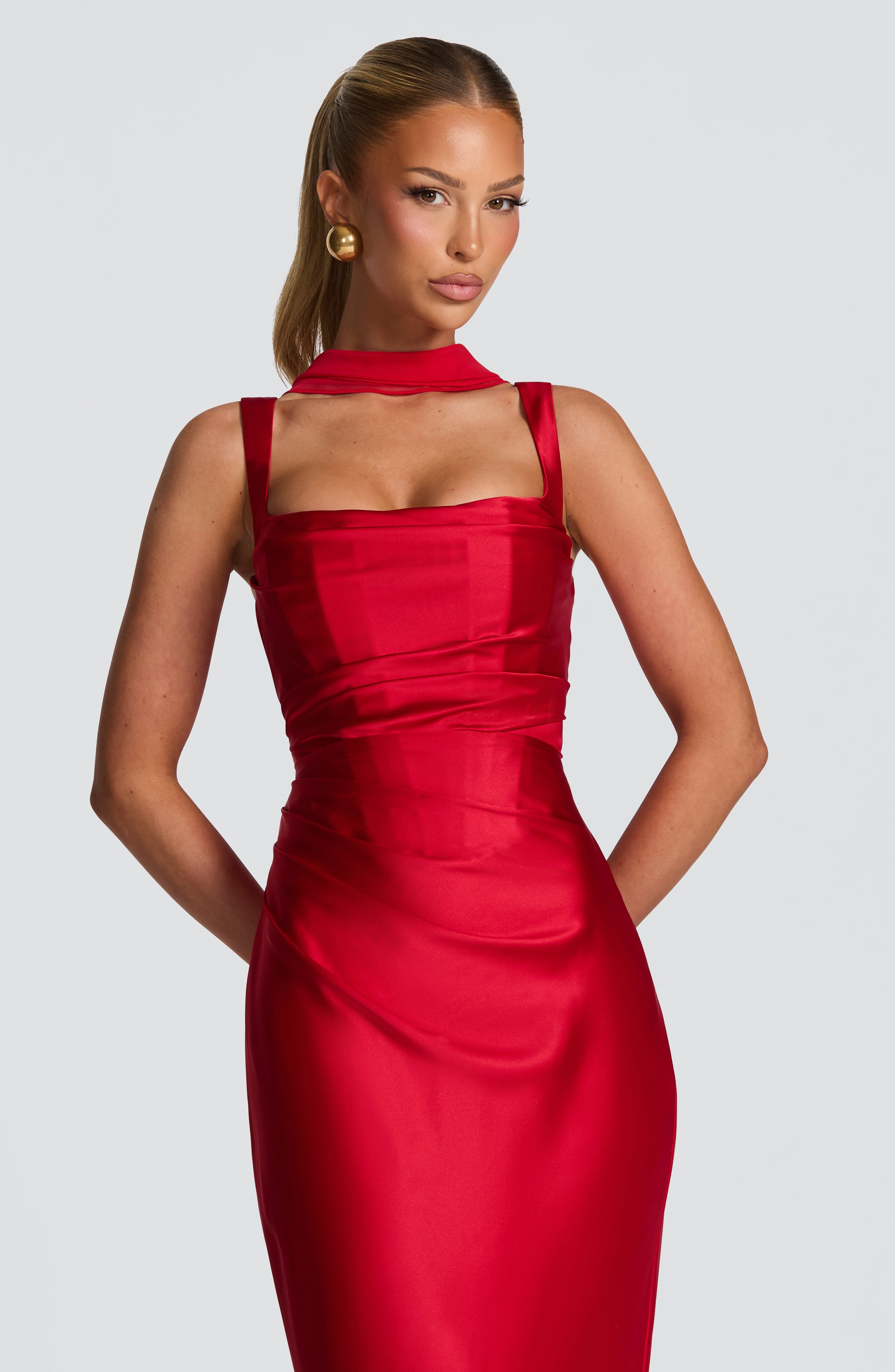 Simone Maxi Dress - Red