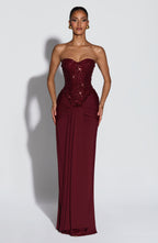 Daisy Maxi Dress - Burgundy