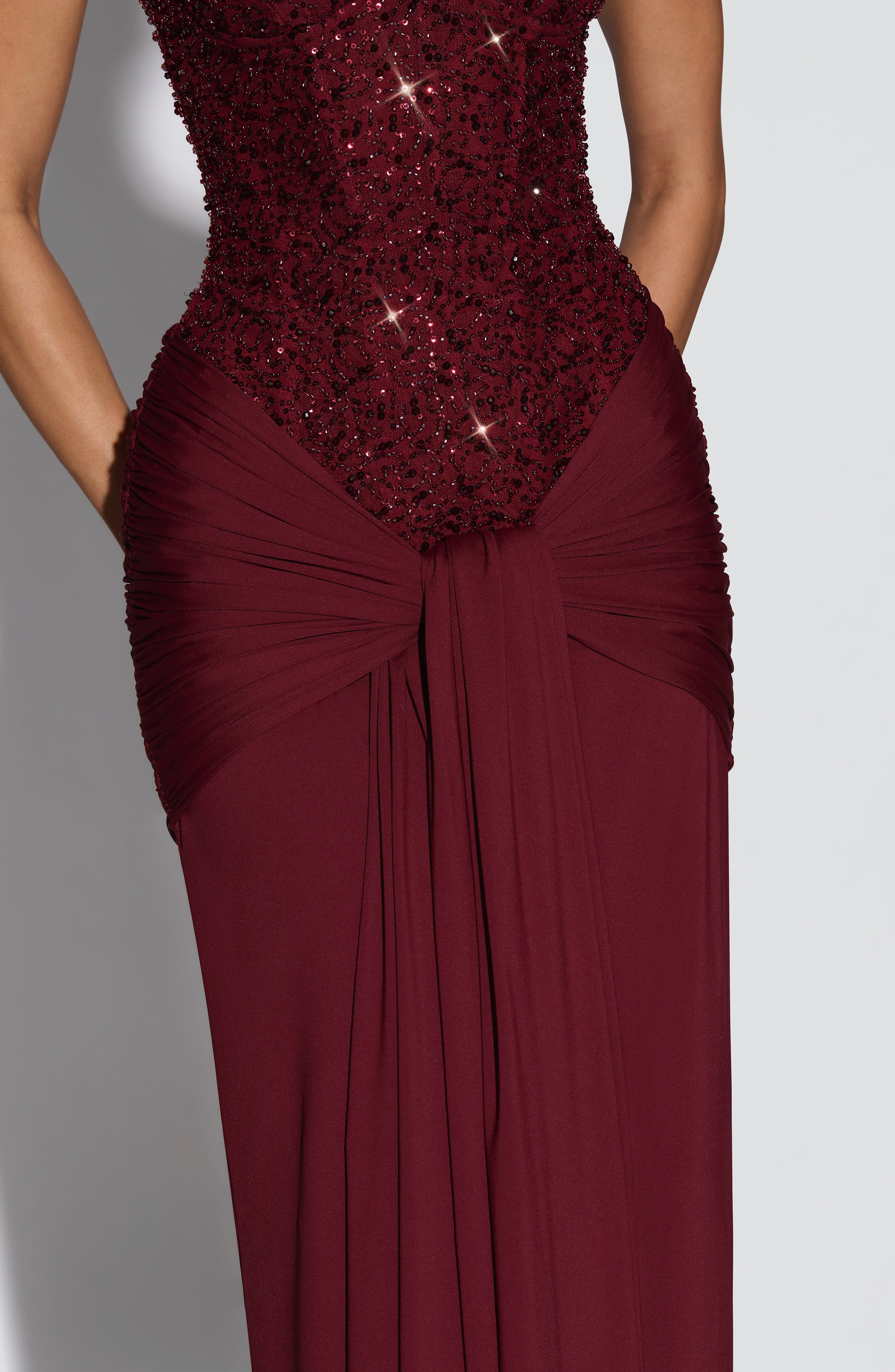 Gemma Maxi Dress - Burgundy
