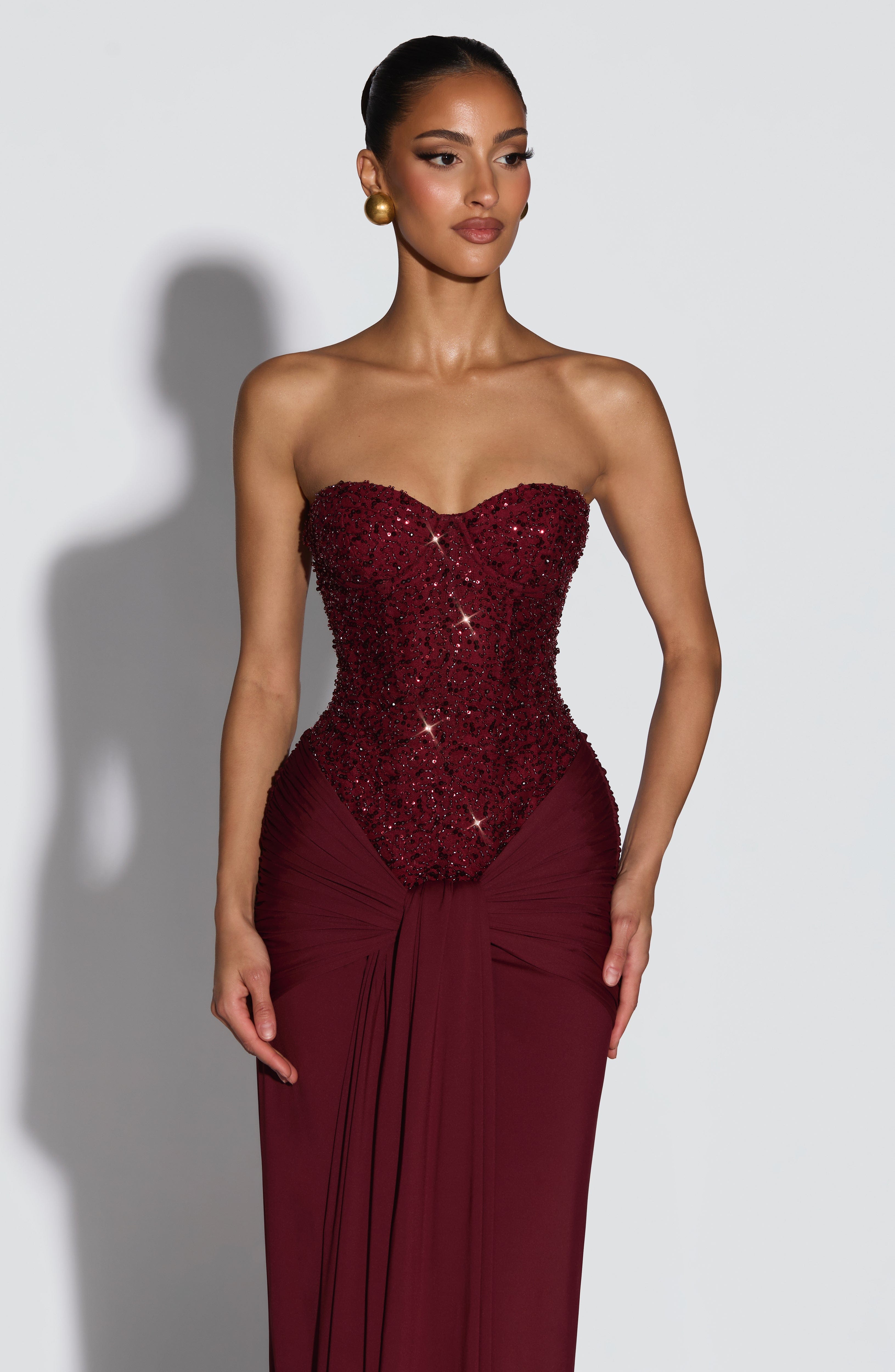 Daisy Maxi Dress - Burgundy