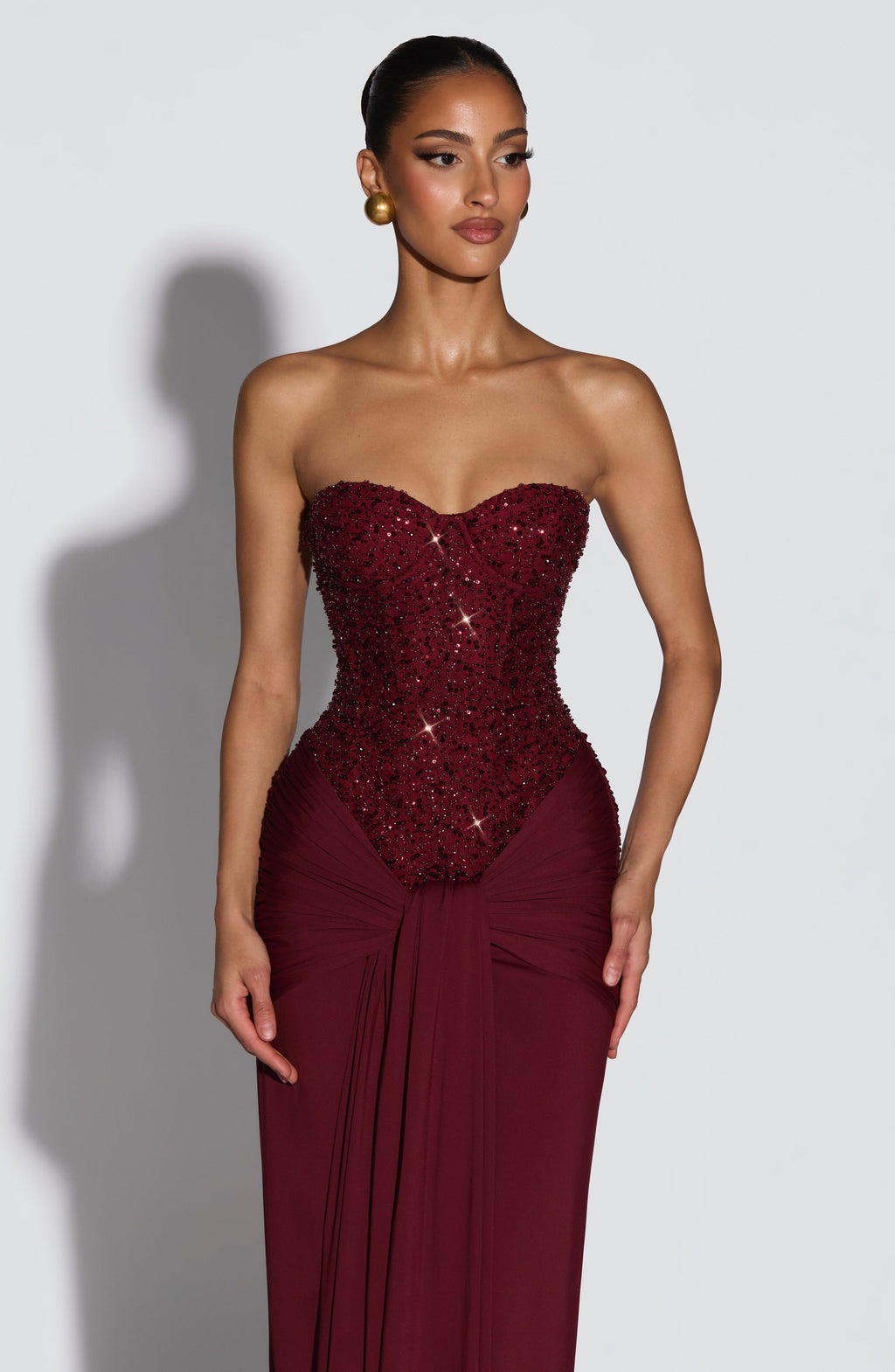 Gemma Maxi Dress - Burgundy
