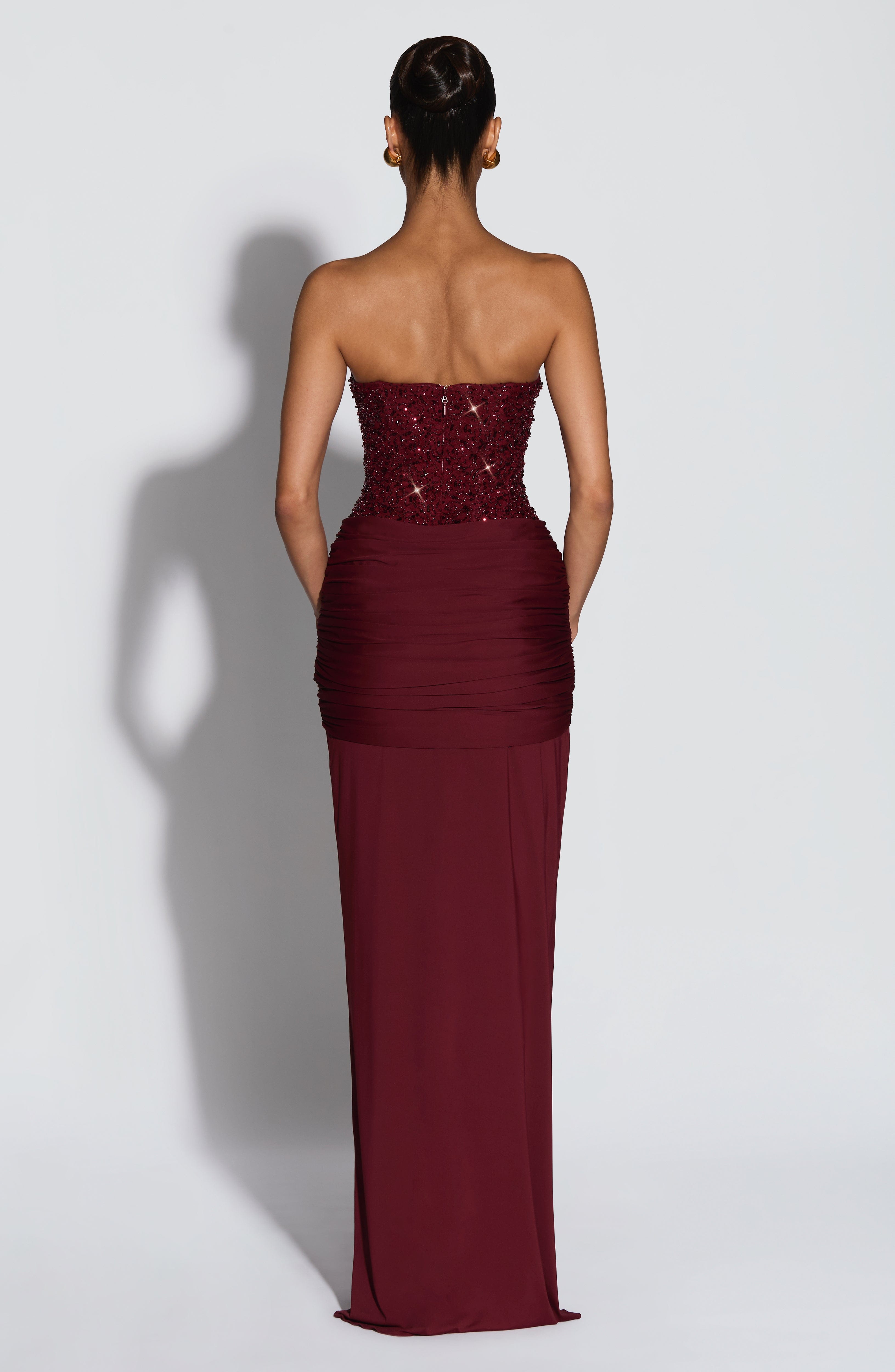 Gemma Maxi Dress - Burgundy
