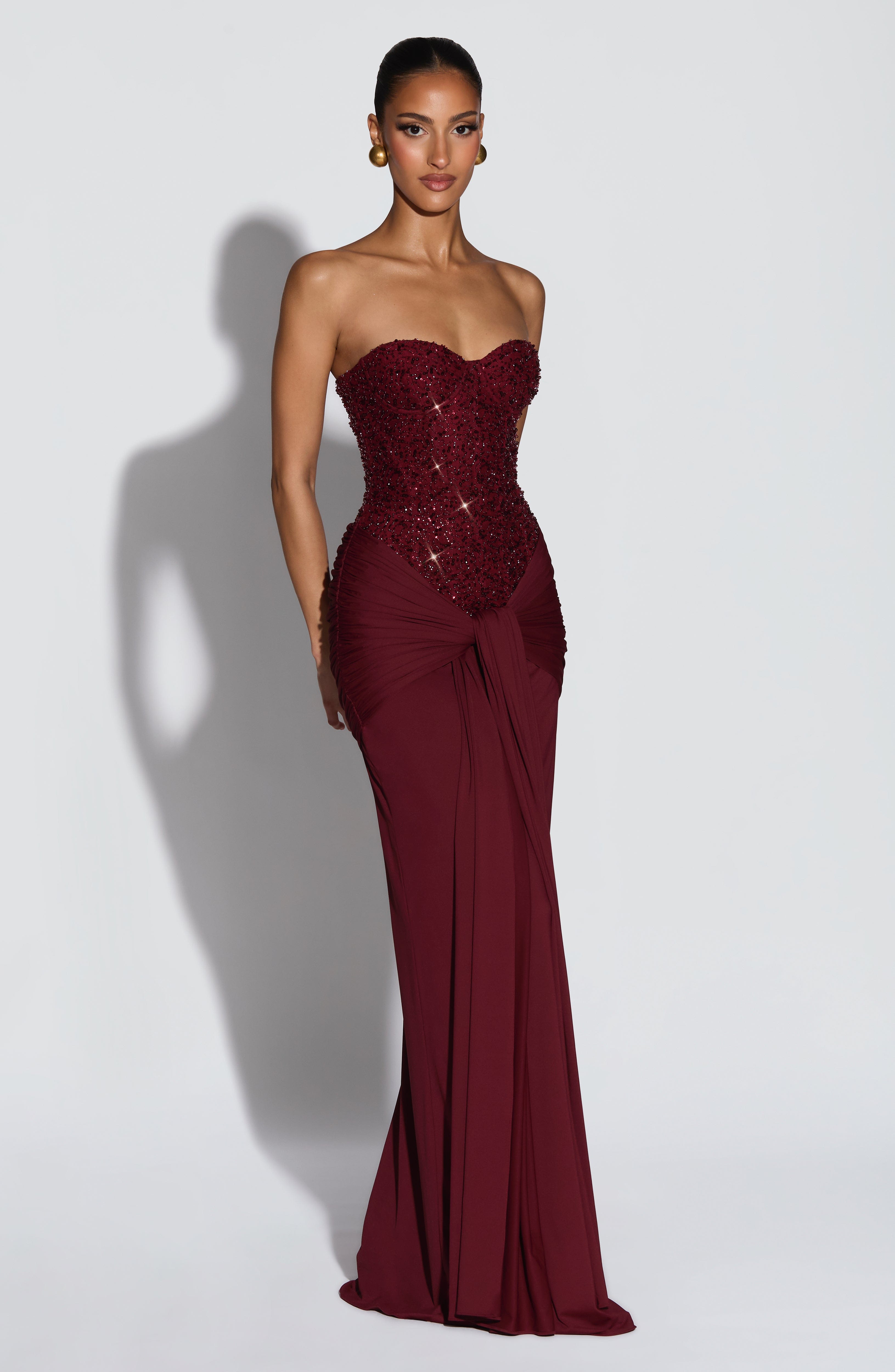 Daisy Maxi Dress - Burgundy