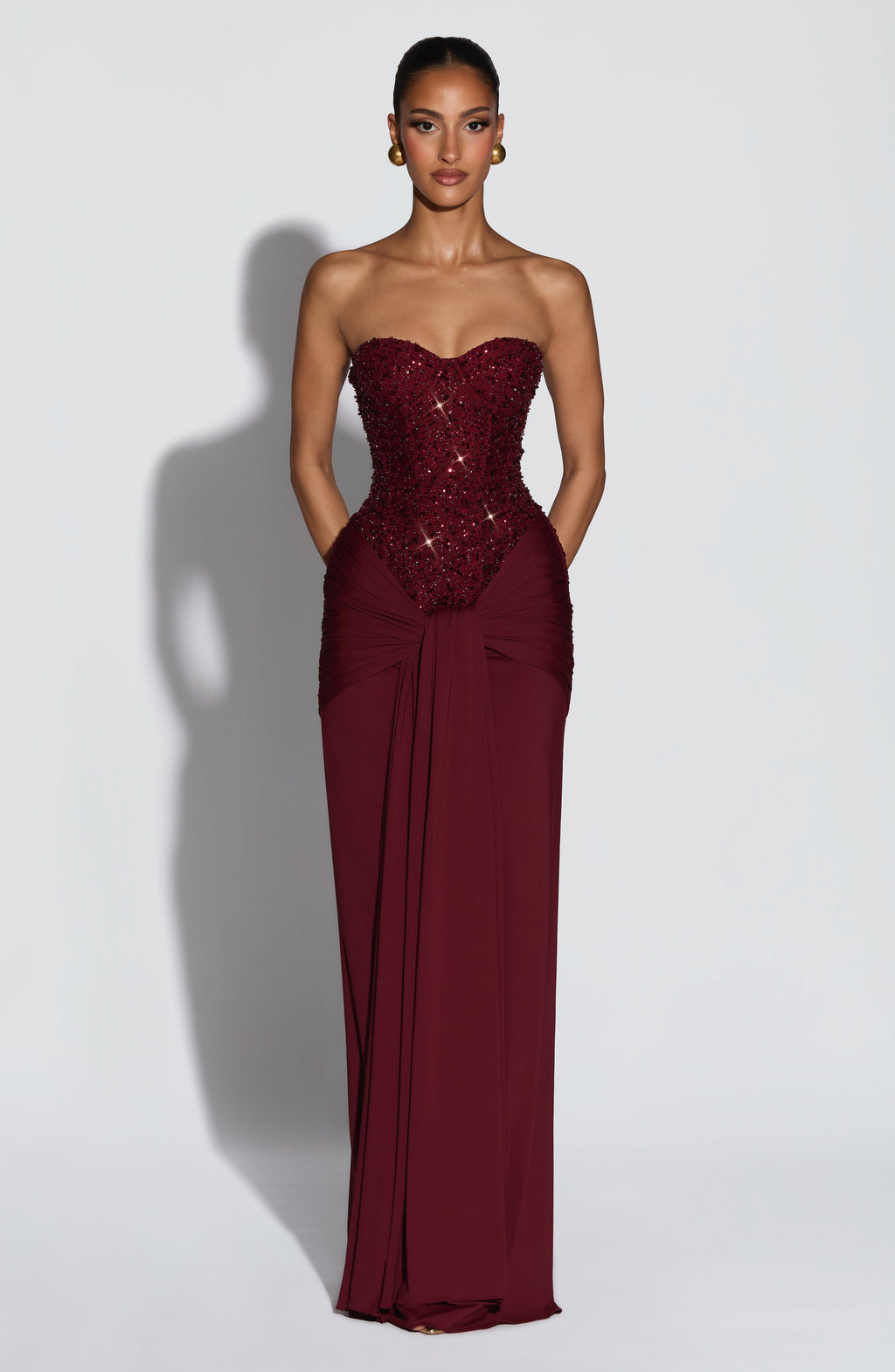 Daisy Maxi Dress - Burgundy