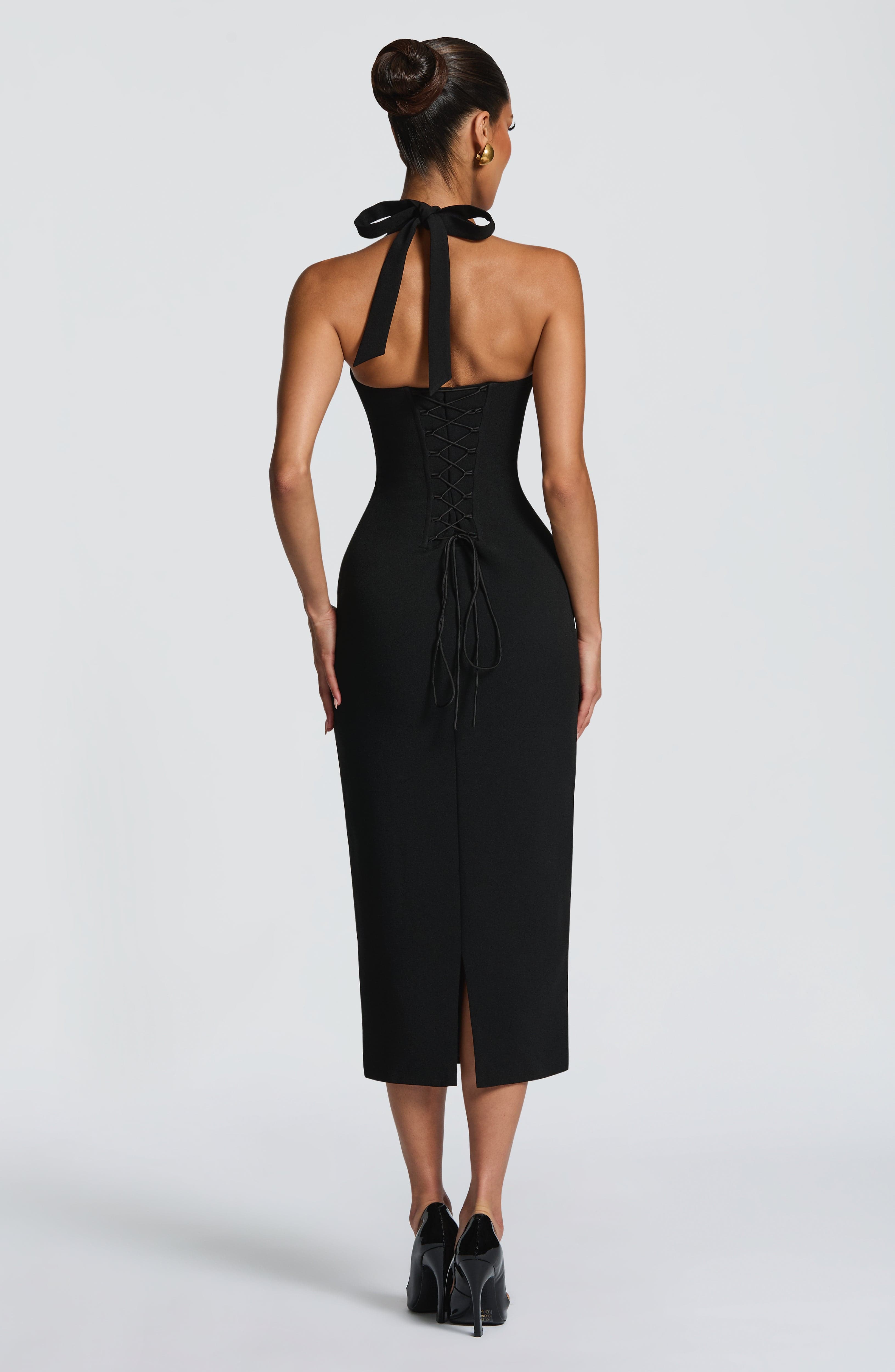 Freya Midi Dress - Black