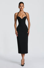 Freya Midi Dress - Black
