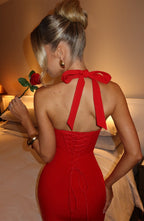 Freya Midi Dress - Red