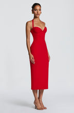 Freya Midi Dress - Red