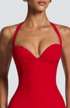 Freya Midi Dress - Red