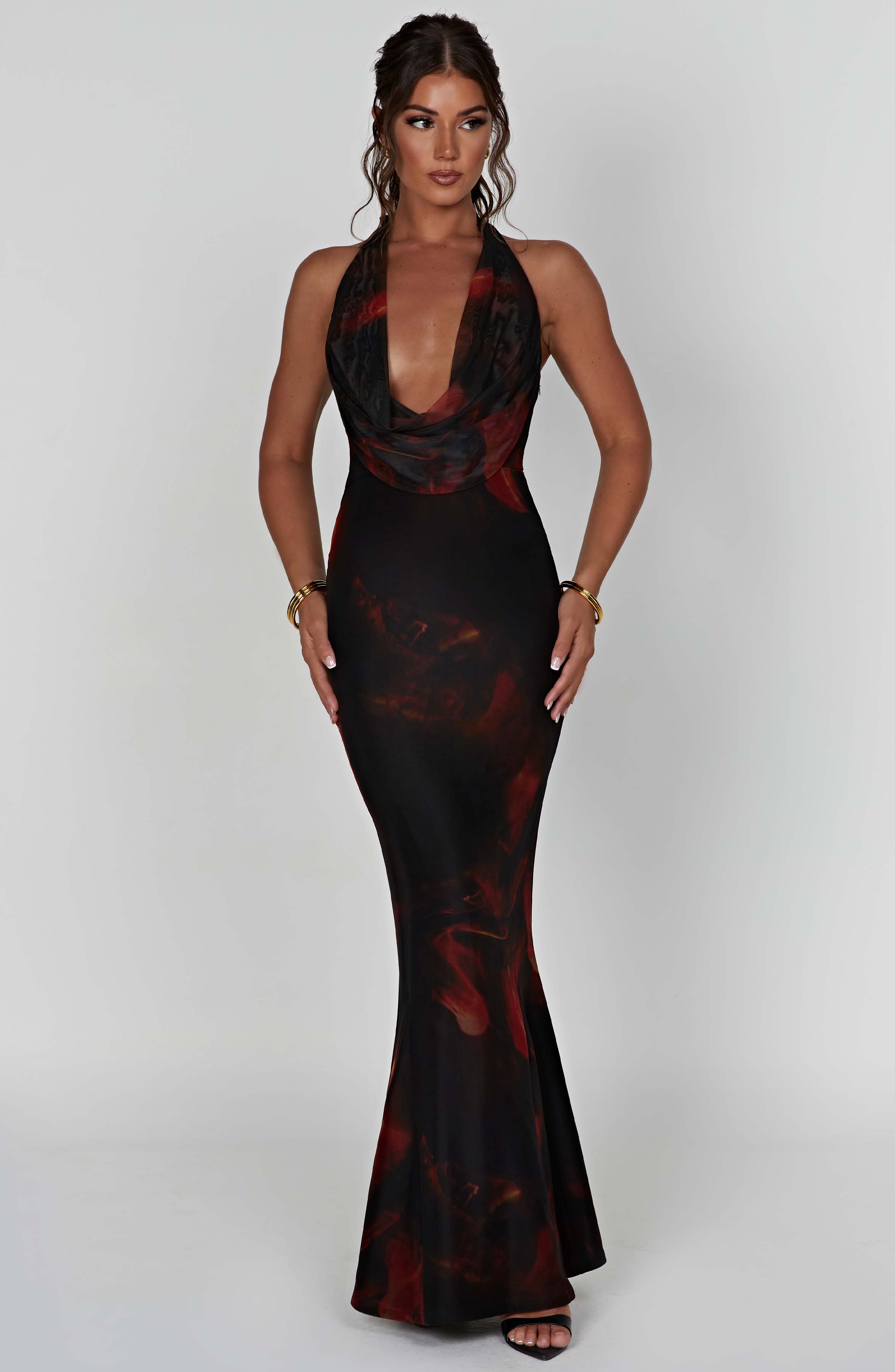 Lauren Maxi Dress - Fire Print
