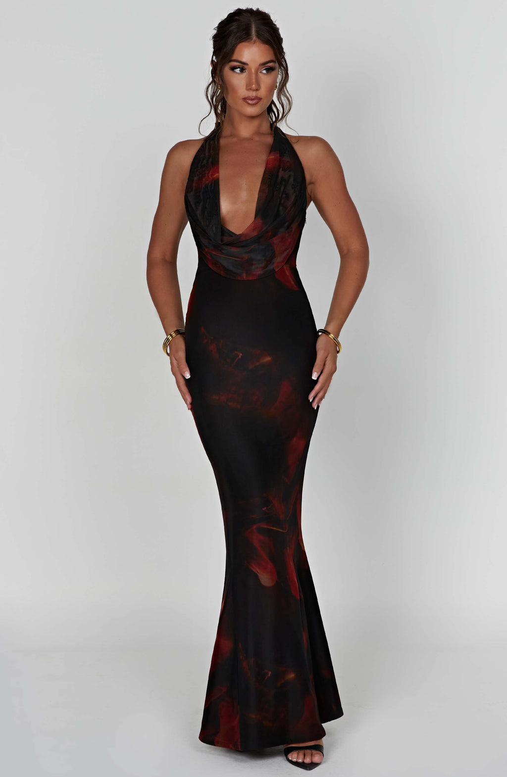 Daisy Maxi Dress - Fire Print