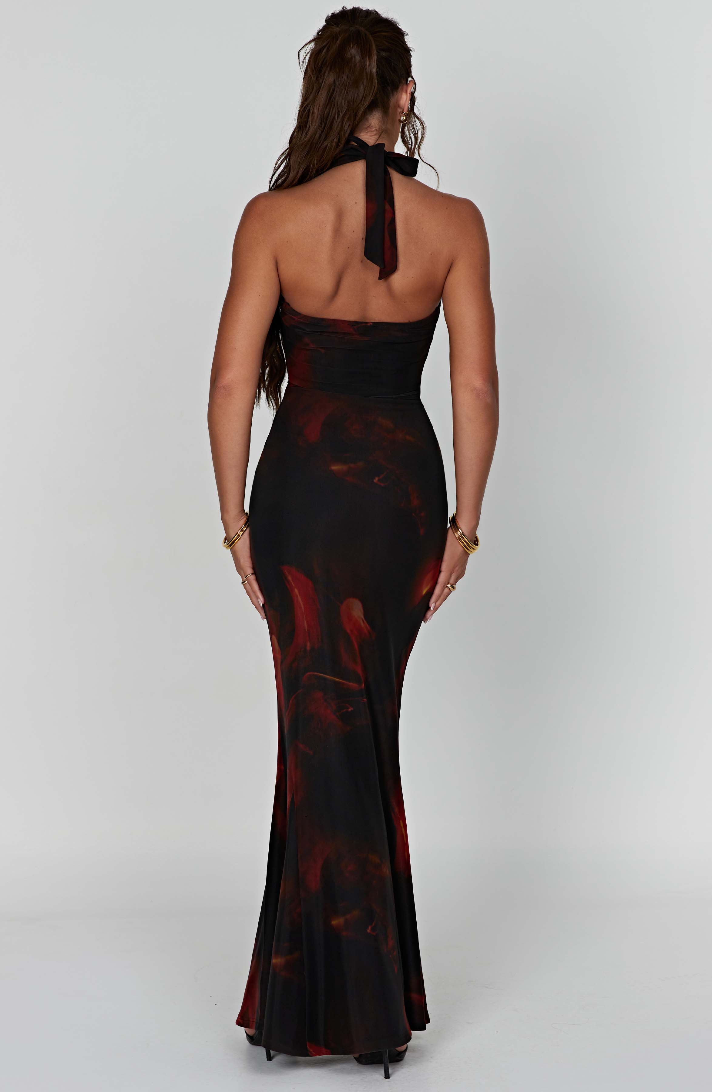 Daisy Maxi Dress - Fire Print