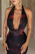 Lauren Maxi Dress - Fire Print