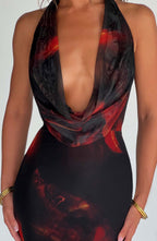 Daisy Maxi Dress - Fire Print