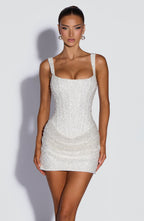 Harriet Mini Dress - Ivory Sparkle