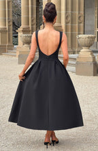 Lisa Midi Dress - Black
