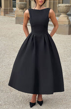 Lisa Midi Dress - Black