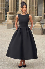 Lisa Midi Dress - Black