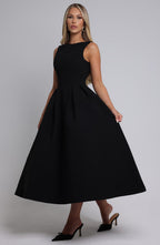 Lisa Midi Dress - Black