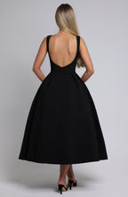Lisa Midi Dress - Black