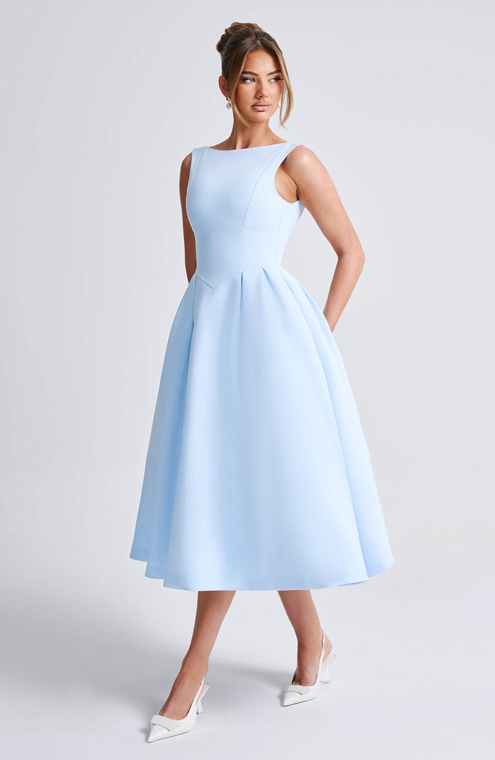 Chloe Midi Dress - Blue