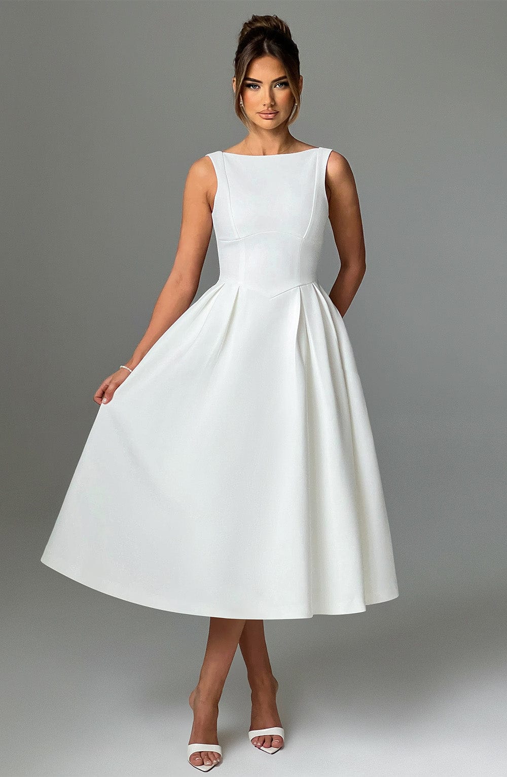 Chloe Midi Dress - Ivory