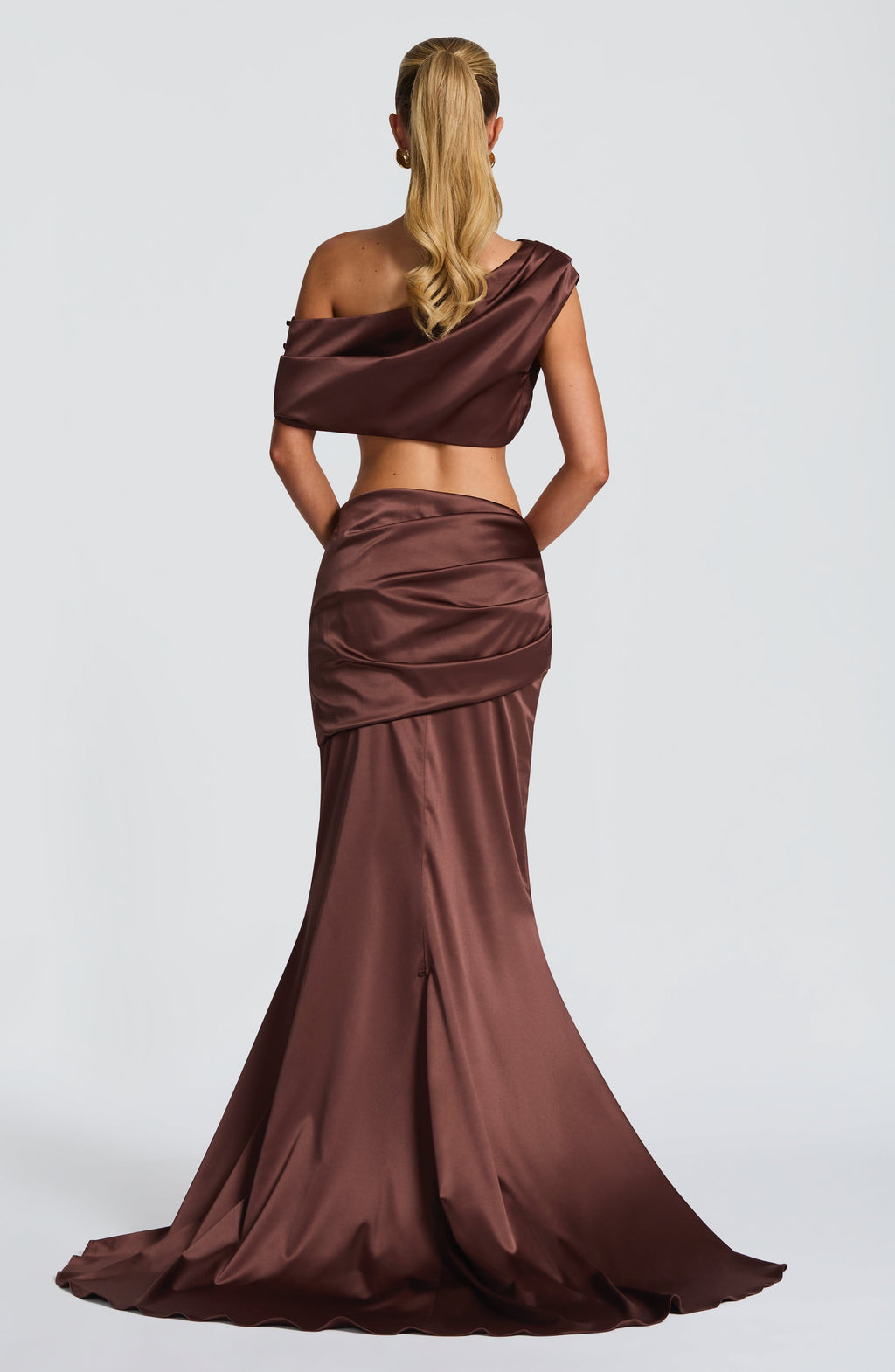 Amber Maxi Skirt - Plum Brown