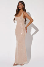 Portia Maxi Dress - Nude