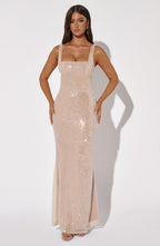 Portia Maxi Dress - Nude