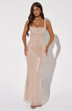 Portia Maxi Dress - Nude