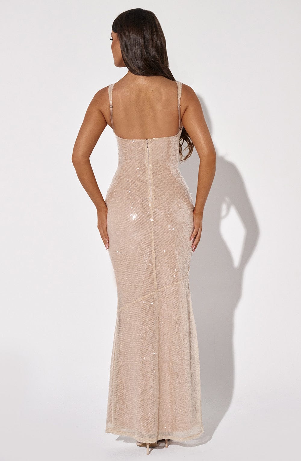 Portia Maxi Dress - Nude