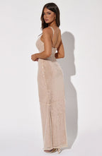 Portia Maxi Dress - Nude
