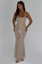 Portia Maxi Dress - Nude