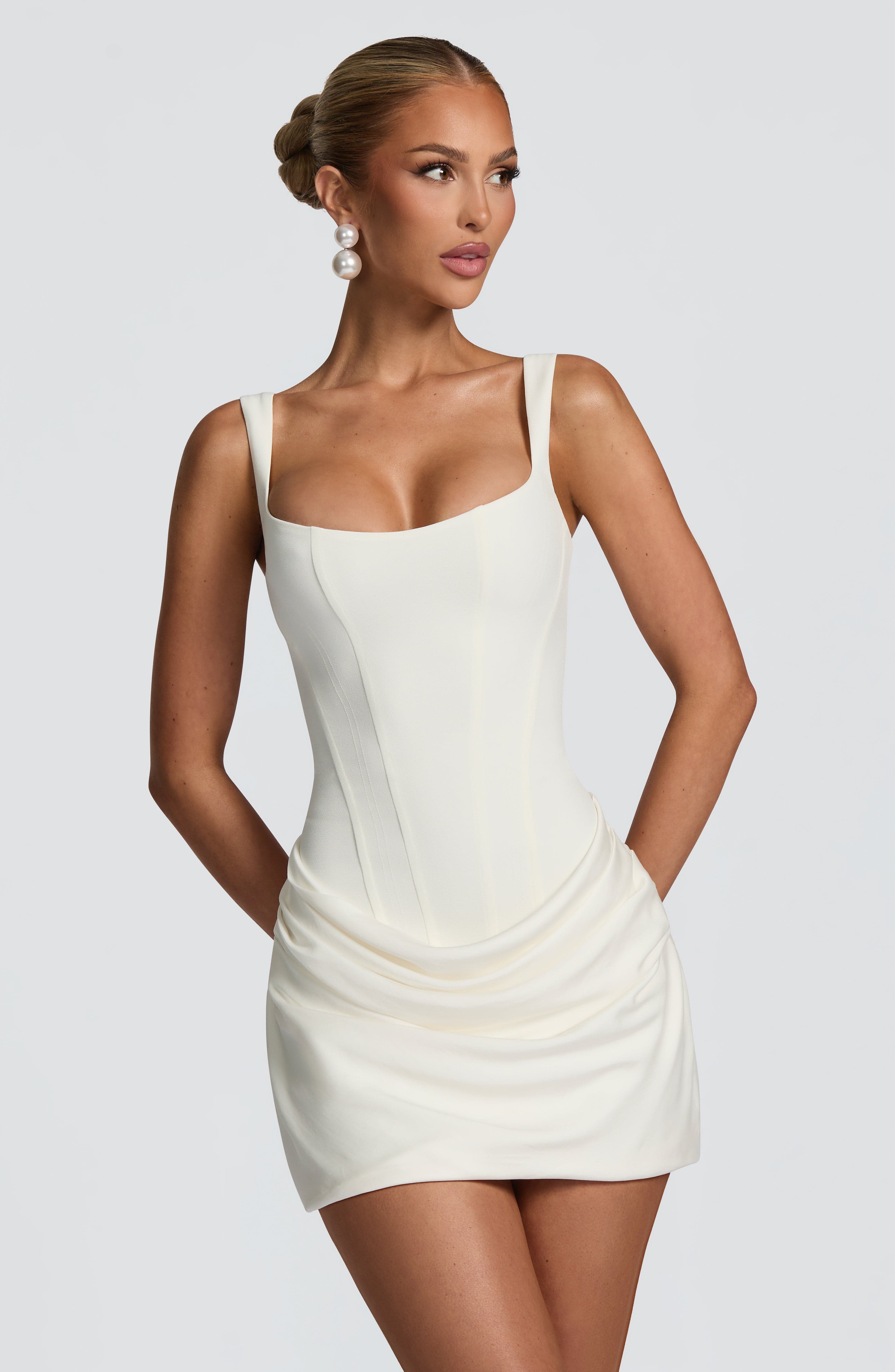 Amber Mini Dress - Ivory