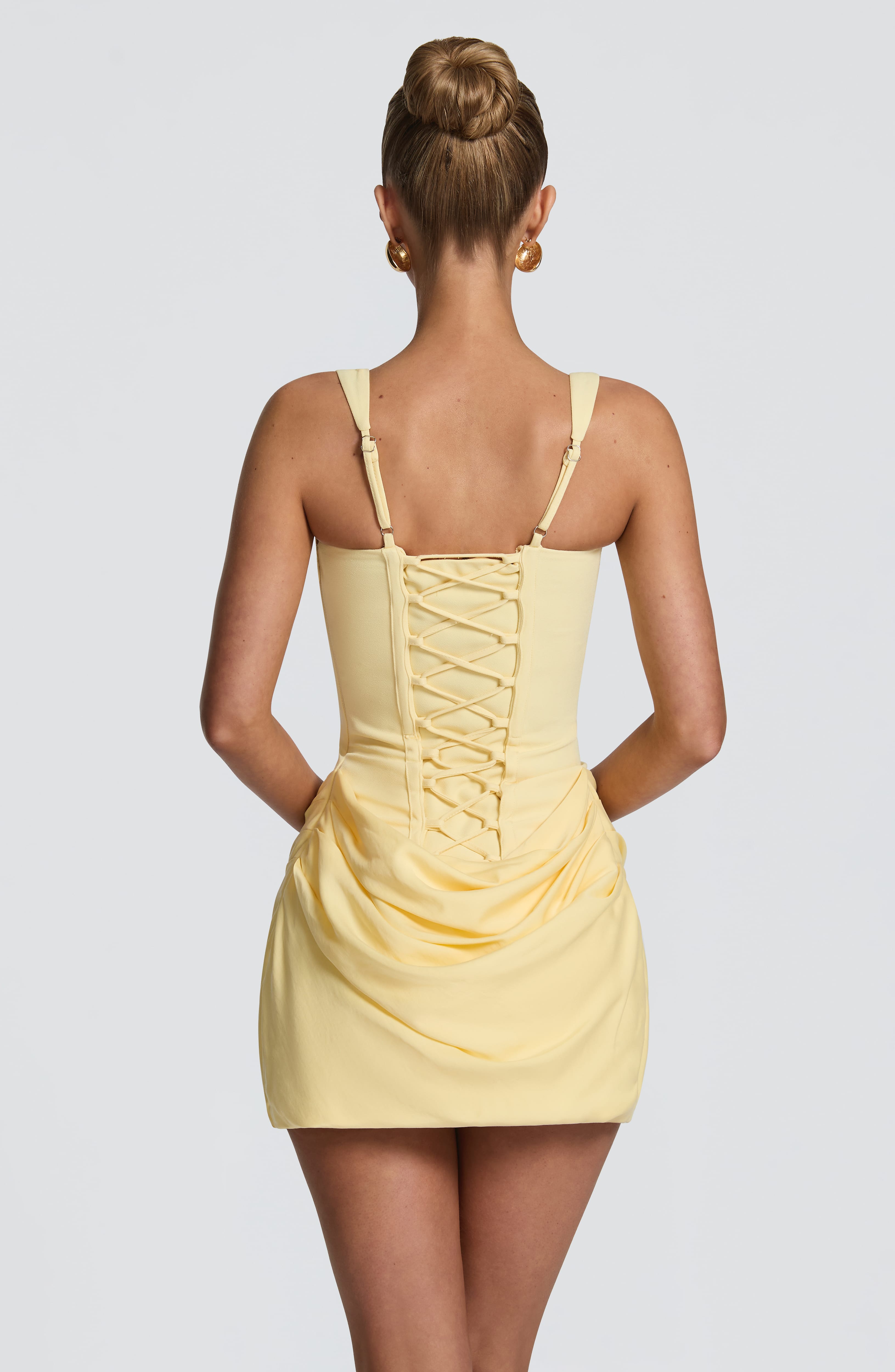 Amber Mini Dress - Lemon