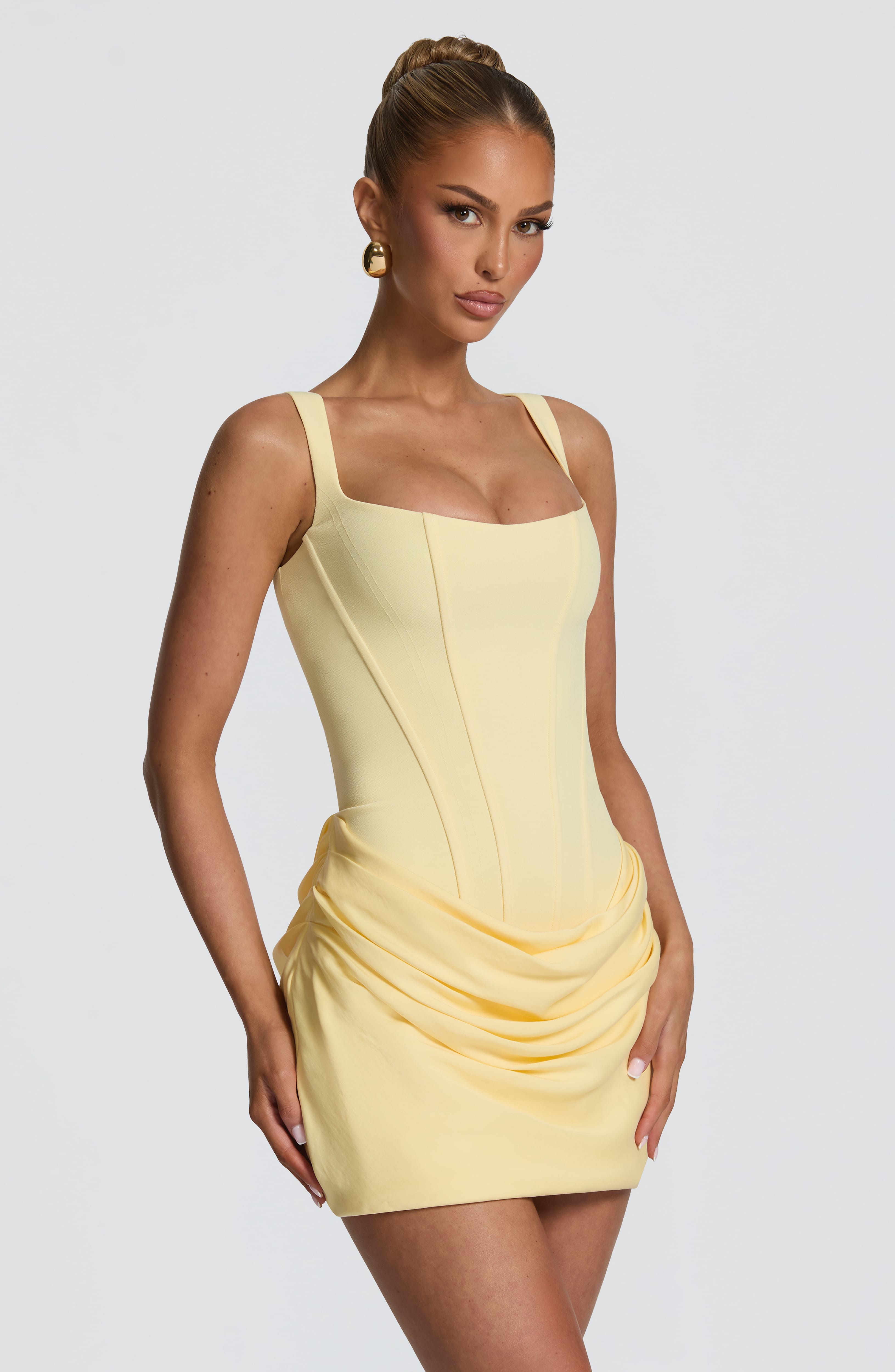 Amber Mini Dress - Lemon