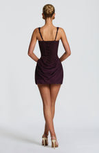 Amber Mini Dress - Plum