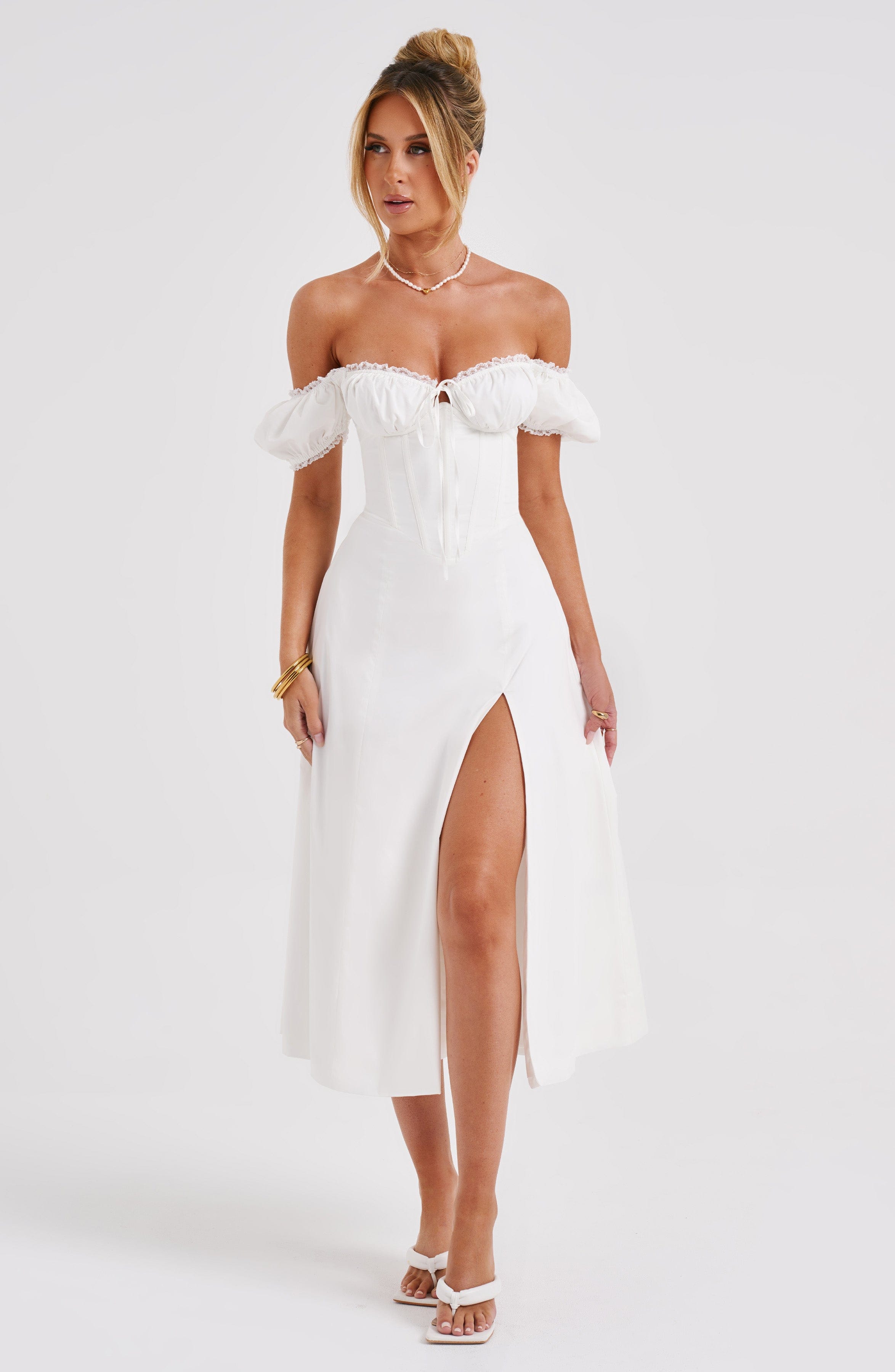 Rosie Midi Dress - Ivory