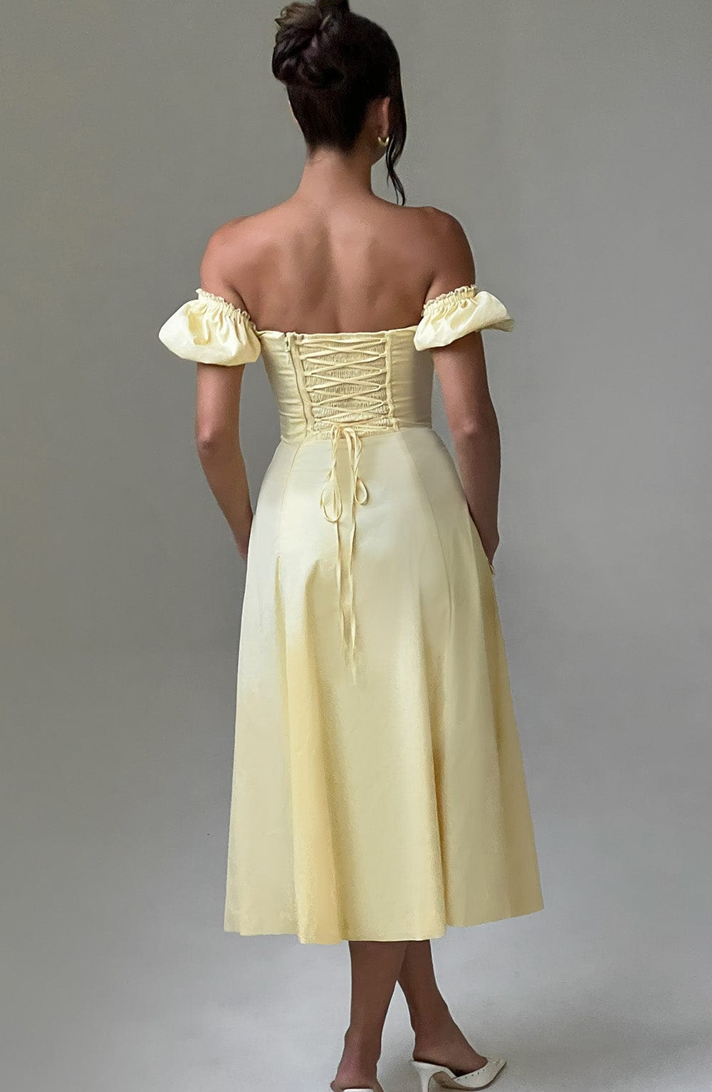 Rosie Midi Dress - Lemon