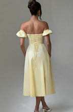Rosie Midi Dress - Lemon