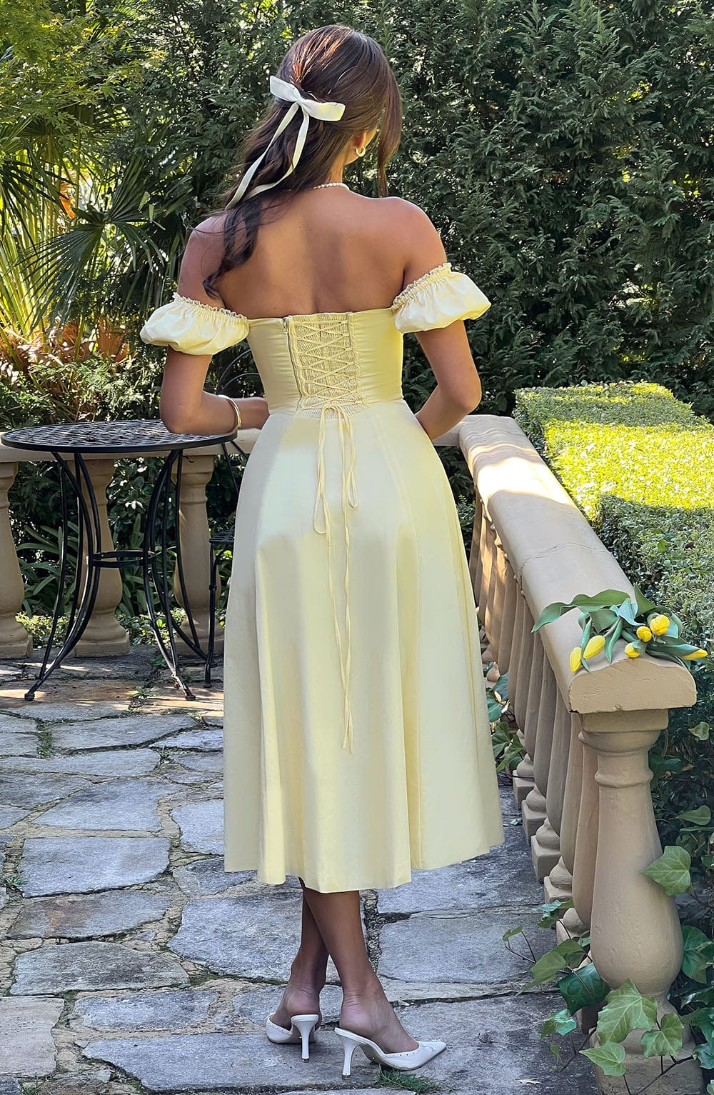 Rosie Midi Dress - Lemon
