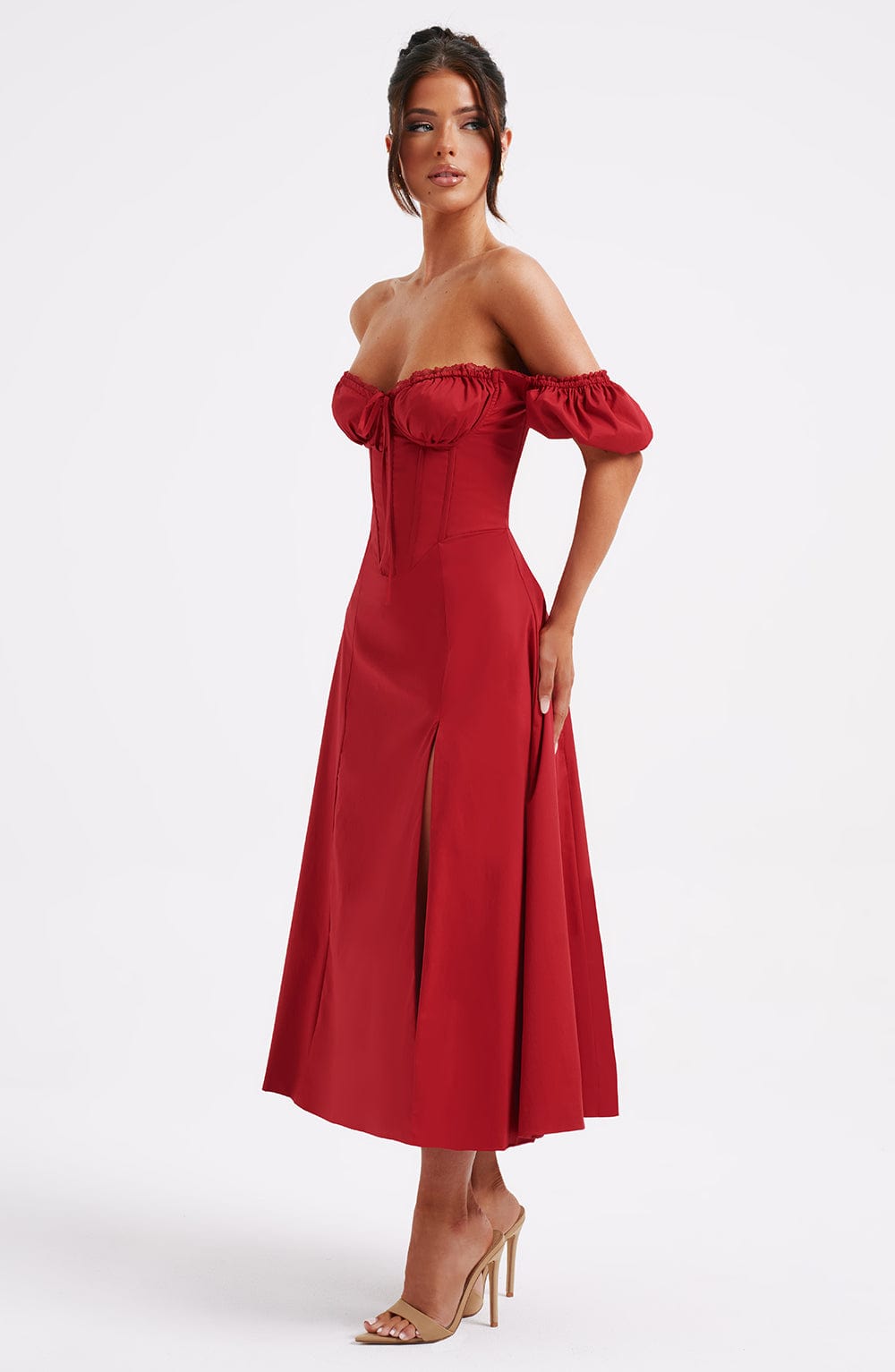 Rosie Midi Dress - Red
