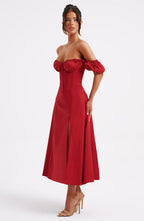 Rosie Midi Dress - Red