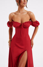 Rosie Midi Dress - Red