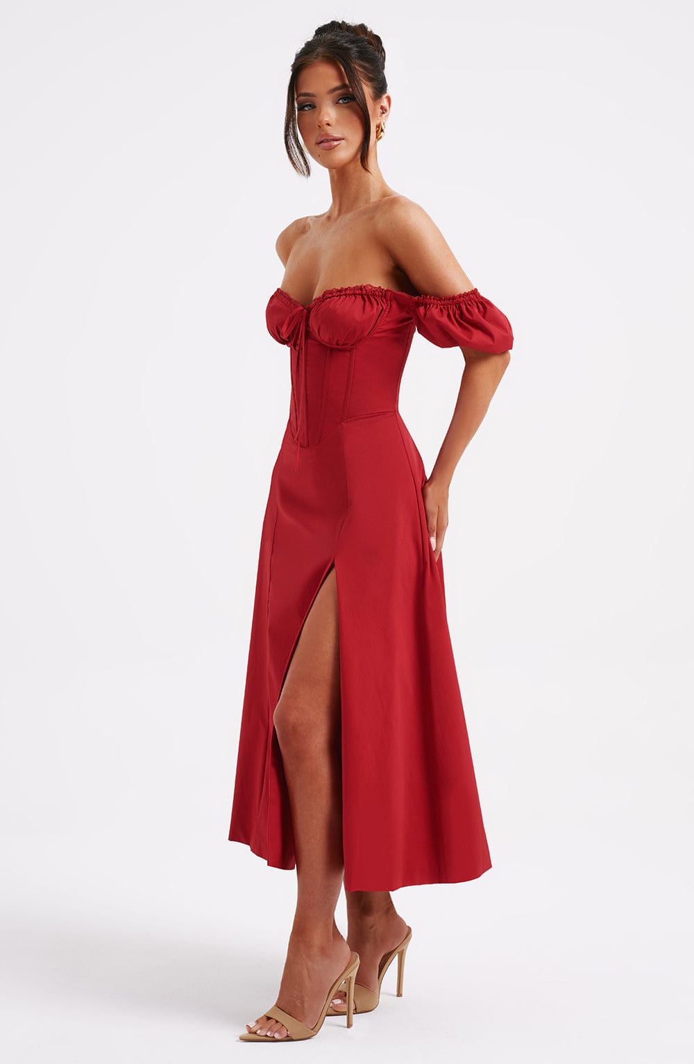 Rosie Midi Dress - Red