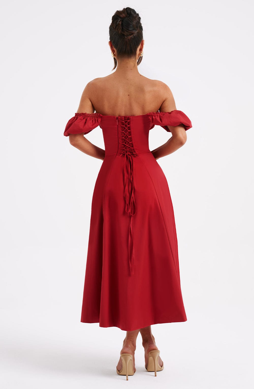 Rosie Midi Dress - Red