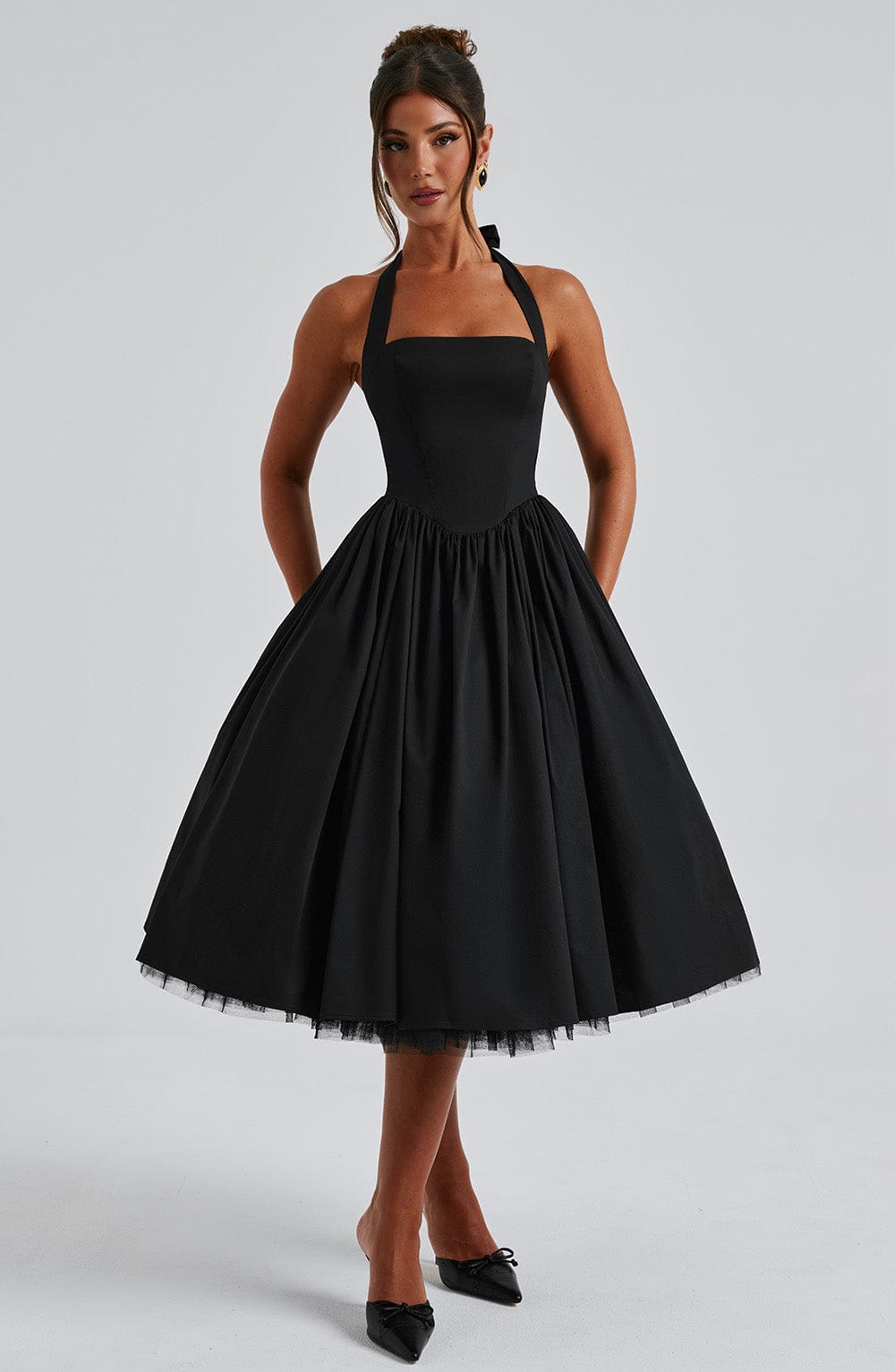 Harriet Midi Dress - Black