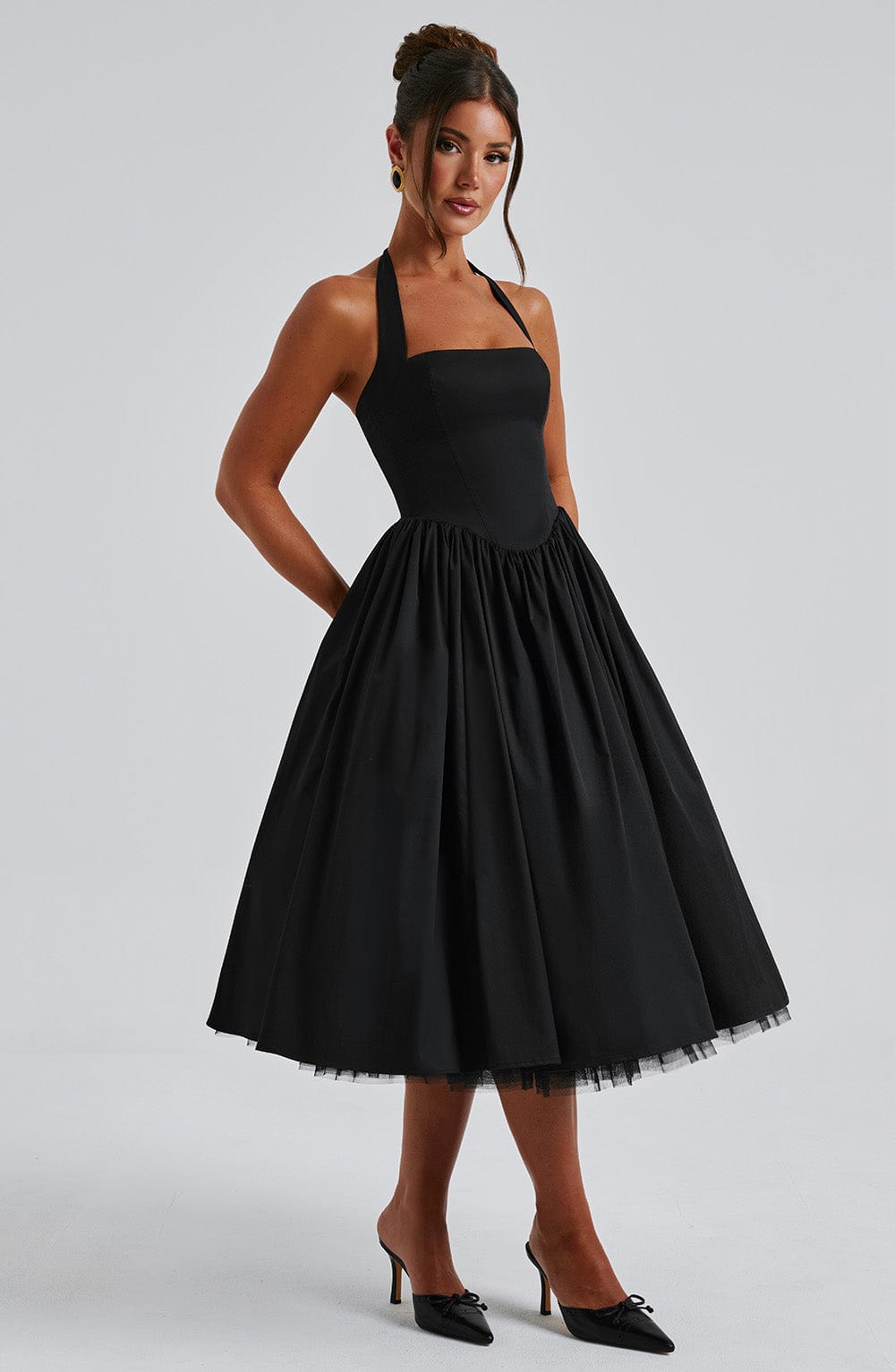 Harriet Midi Dress - Black