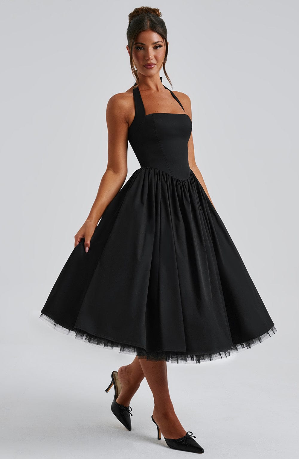 Harriet Midi Dress - Black